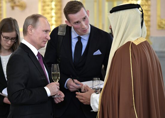 Russian President Vladimir Putin receives letters of credence from 18 ambassadors of foreign states