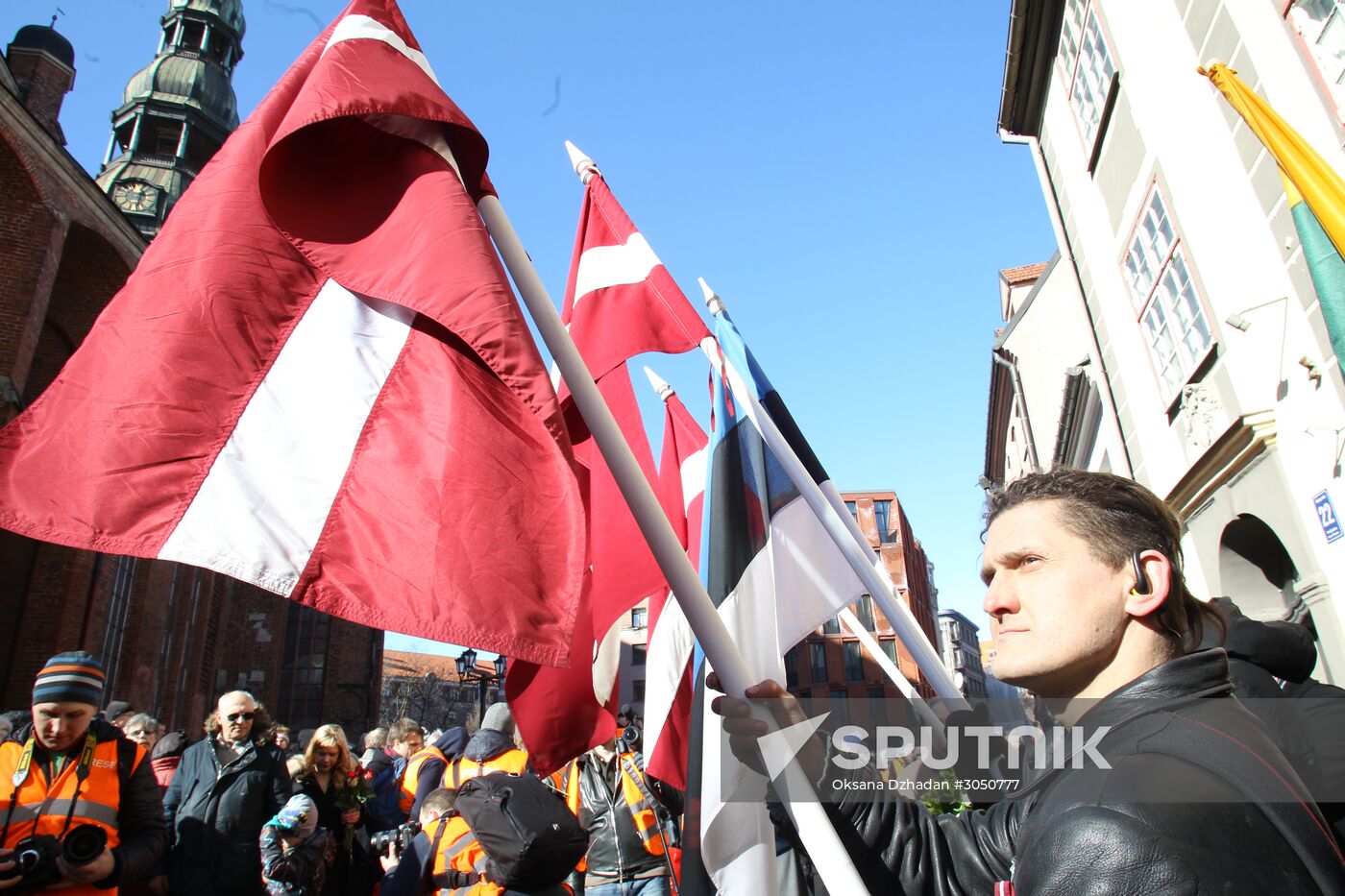 Waffen-SS veterans march in Riga