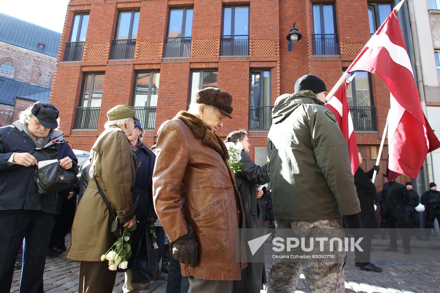 Waffen-SS veterans march in Riga