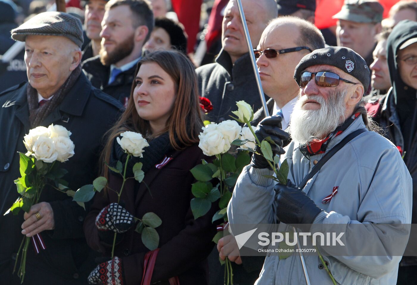 Waffen-SS veterans march in Riga