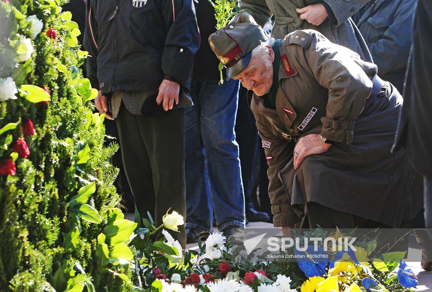 Waffen-SS veterans march in Riga