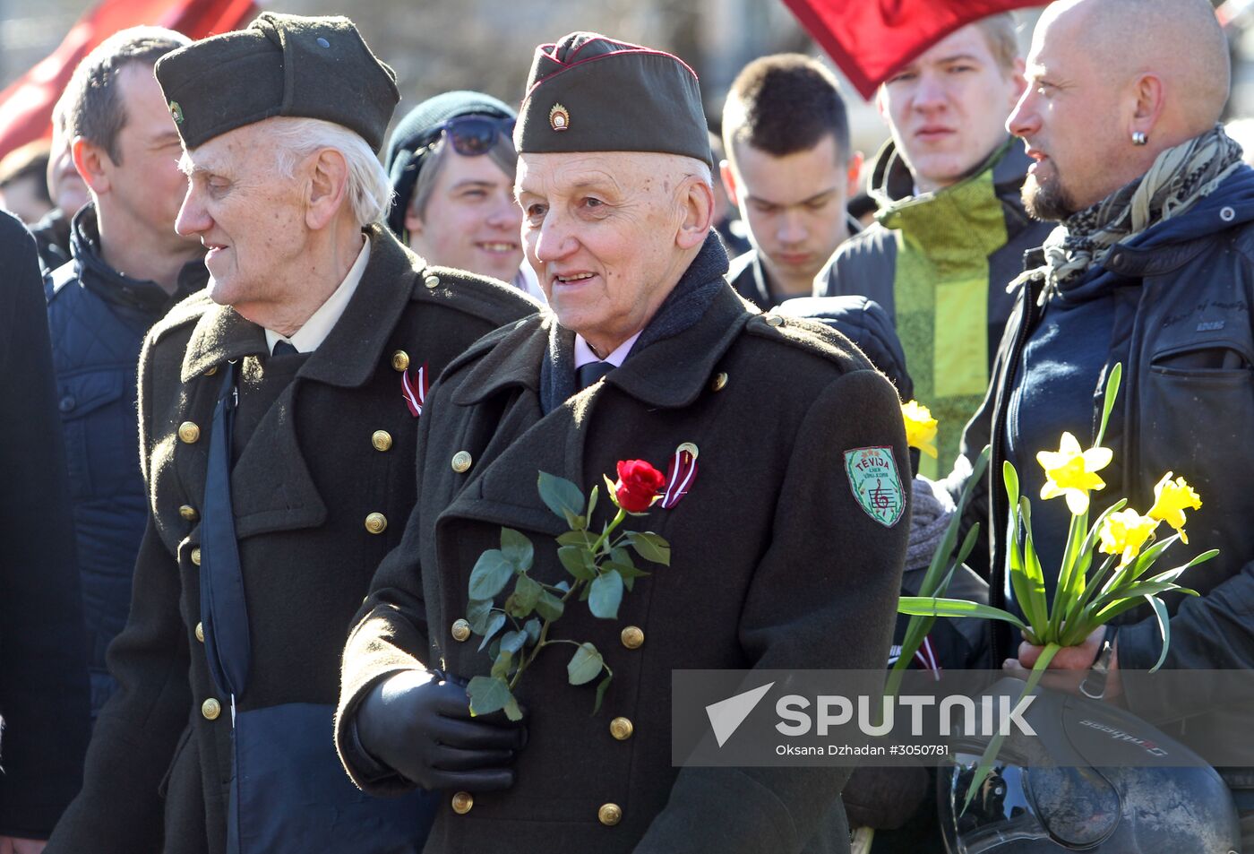 Waffen-SS veterans march in Riga