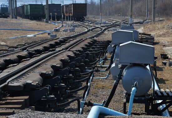 Largest port railway station of Far Eastern Railway, Nakhodka-Vostochnaya