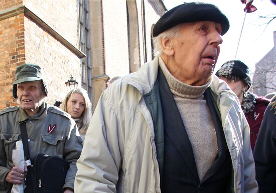 Waffen-SS veterans march in Riga