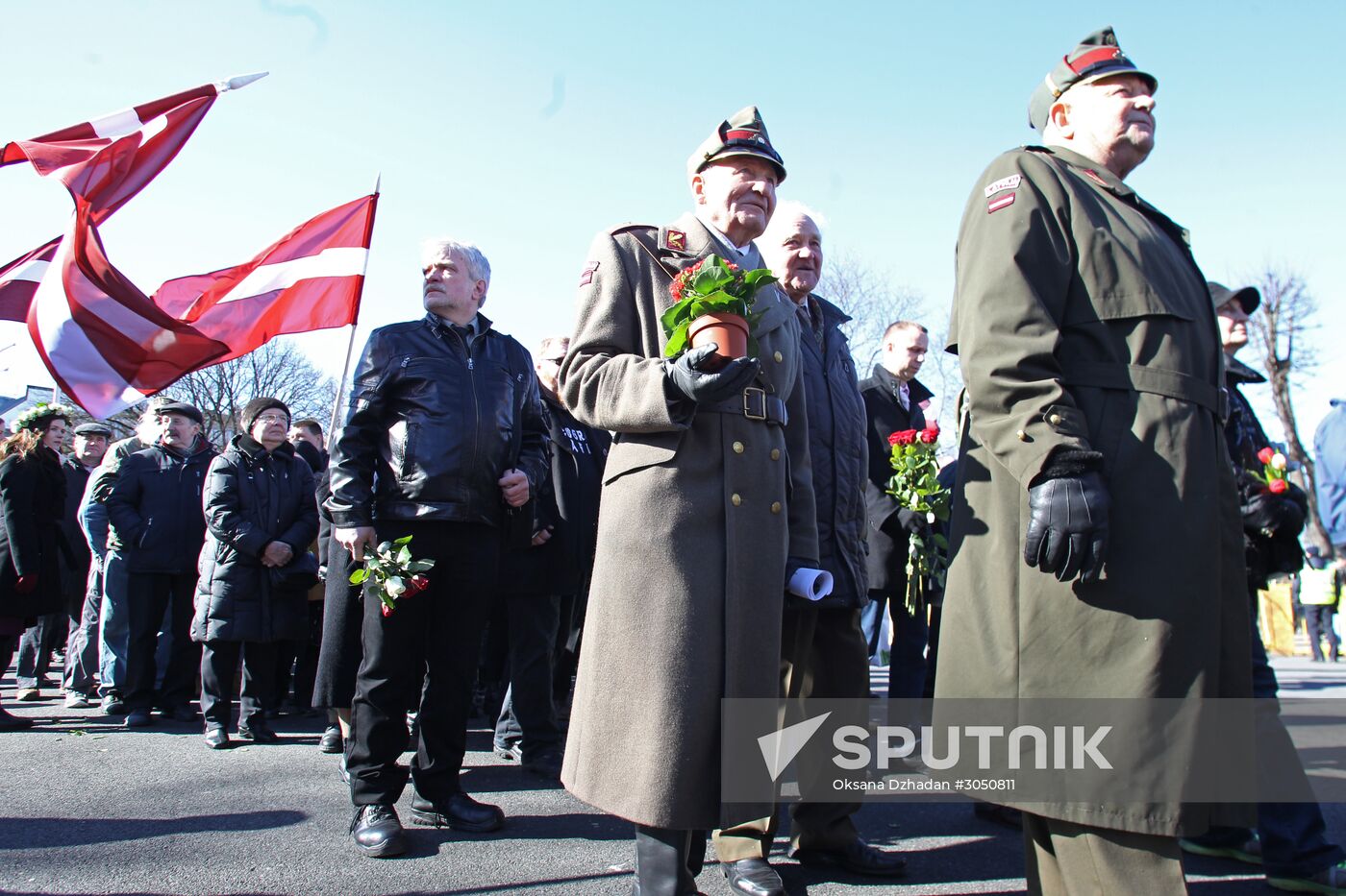 Waffen-SS veterans march in Riga
