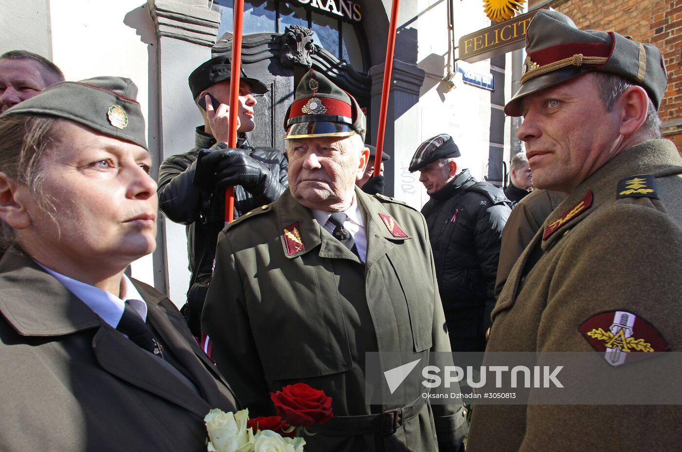 Waffen-SS veterans march in Riga