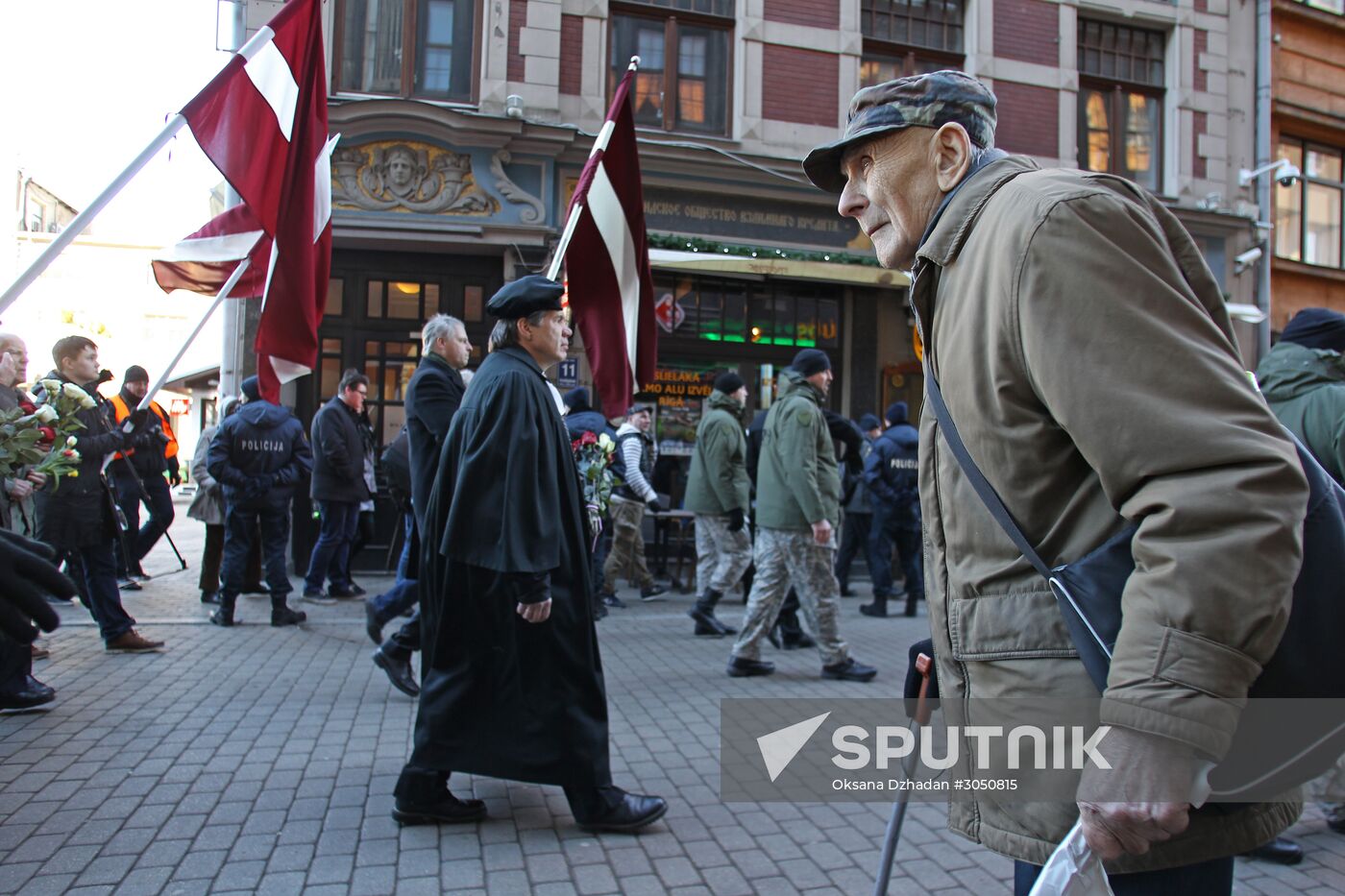 Waffen-SS veterans march in Riga