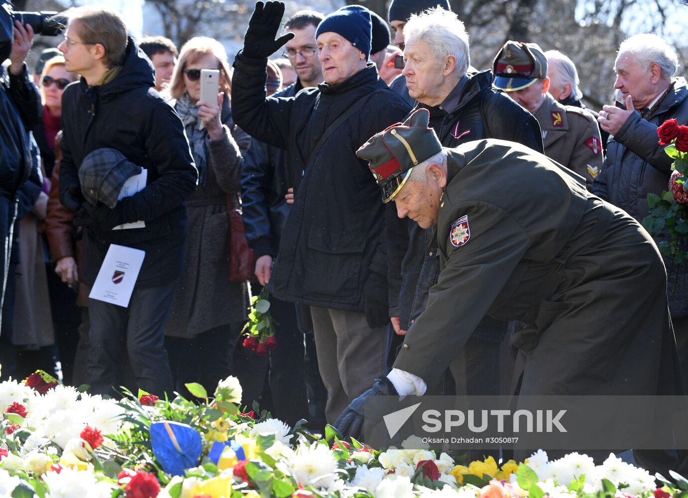 Waffen-SS veterans march in Riga