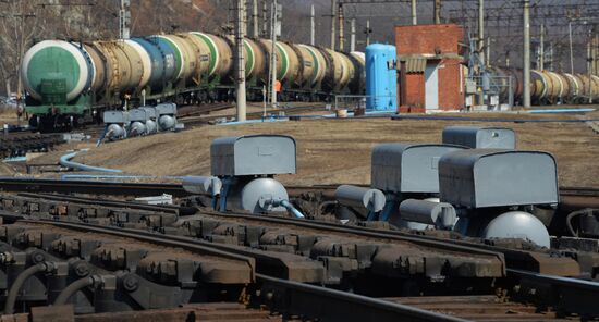 The largest port railway station of the Far Eastern Railway Nakhodka - Vostochnaya