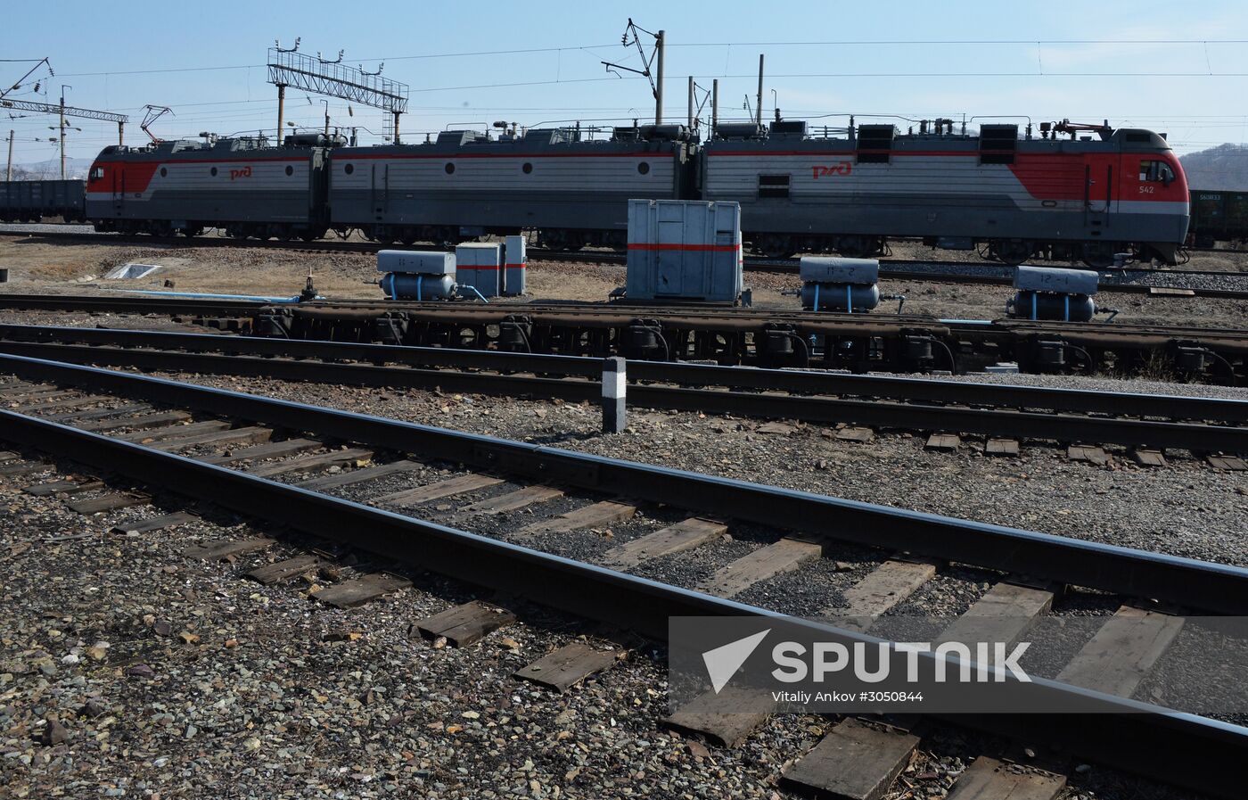 The largest port railway station of the Far Eastern Railway Nakhodka - Vostochnaya