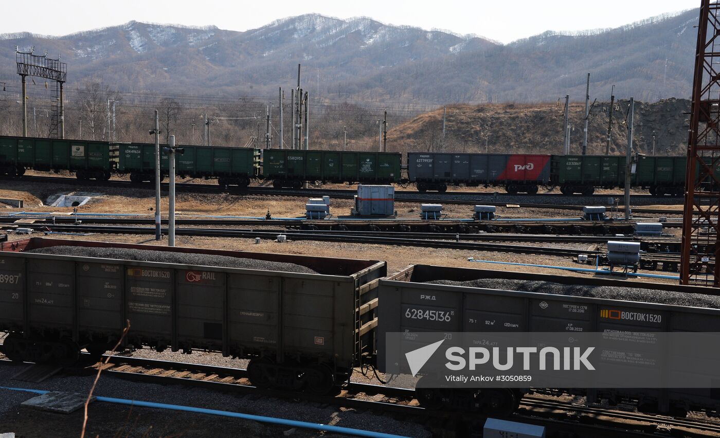 Largest port railway station of Far Eastern Railway, Nakhodka-Vostochnaya