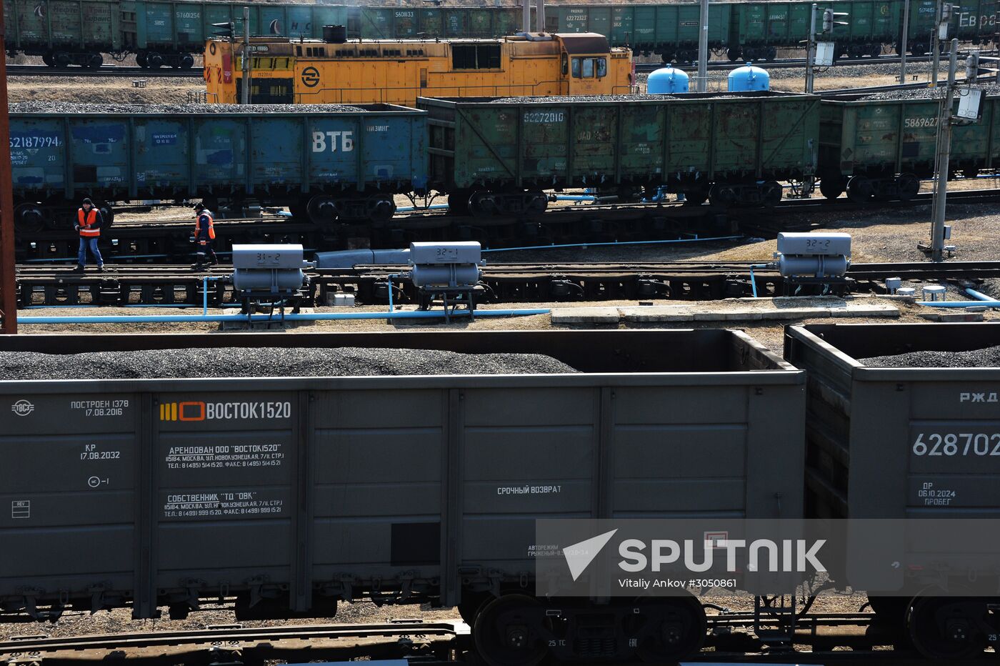 The largest port railway station of the Far Eastern Railway Nakhodka - Vostochnaya