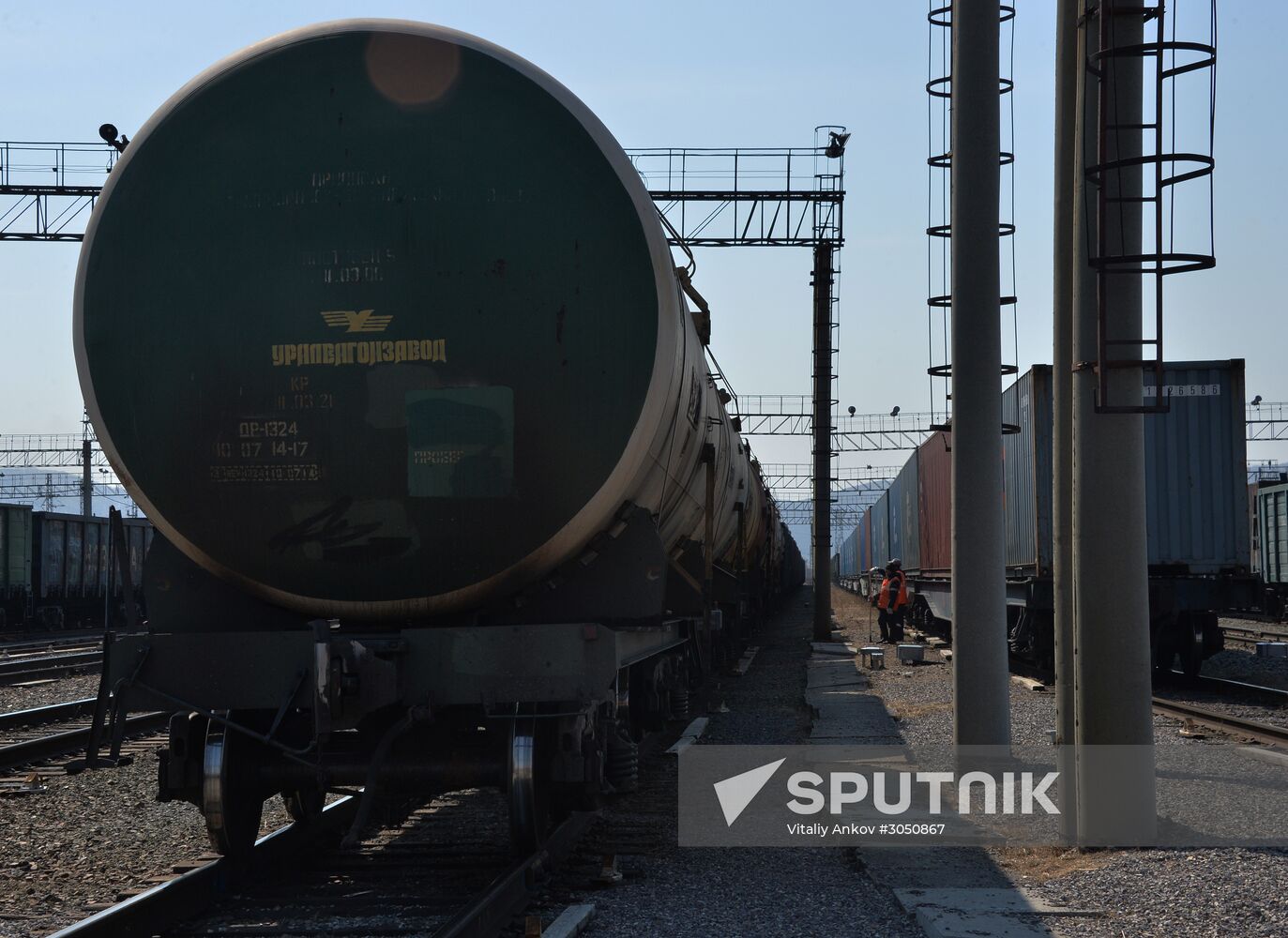 The largest port railway station of the Far Eastern Railway Nakhodka - Vostochnaya