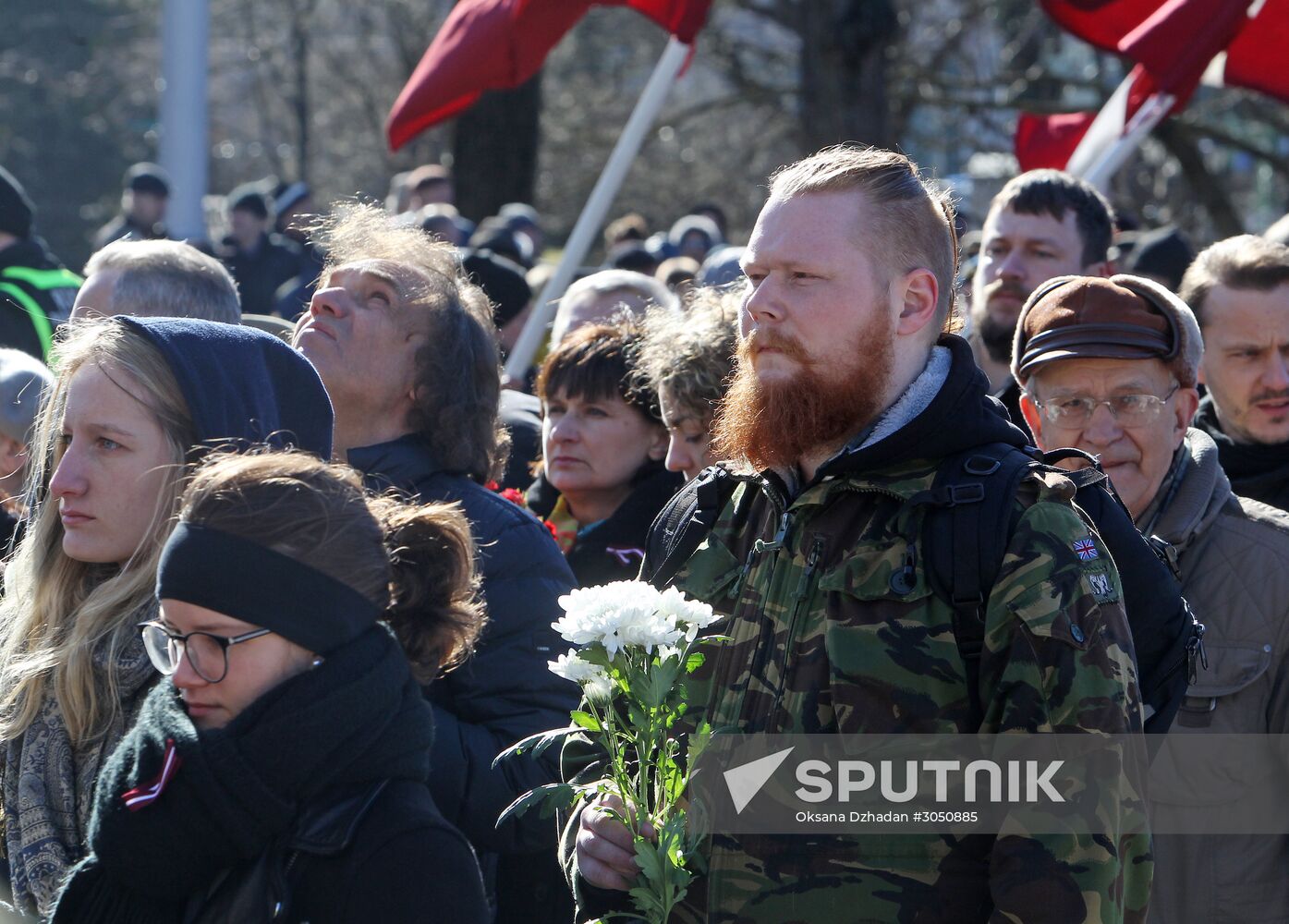 Waffen-SS veterans march in Riga