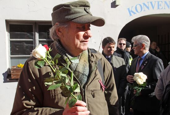 Waffen-SS veterans march in Riga