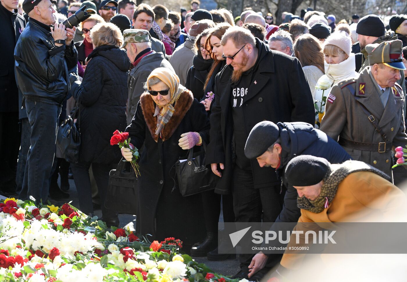 Waffen-SS veterans march in Riga