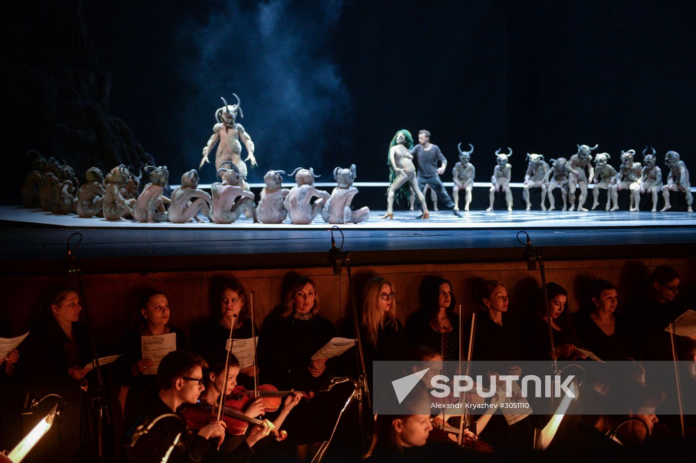 Final rehearsal of Peer Gynt ballet at Novosibirsk Opera and Ballet Theater