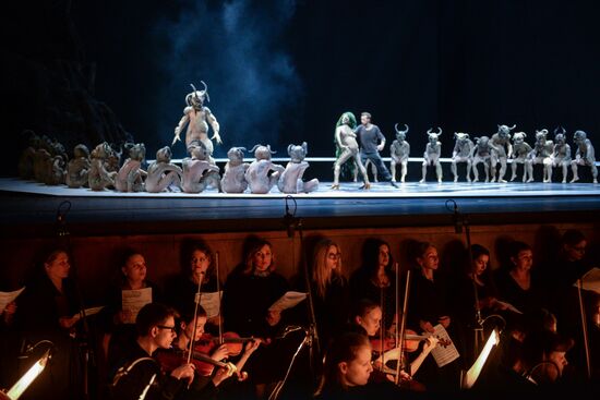 Final rehearsal of Peer Gynt ballet at Novosibirsk Opera and Ballet Theater