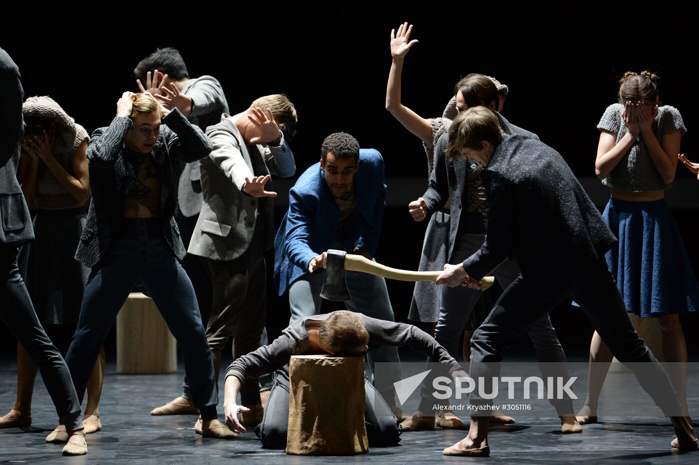 Final rehearsal of Peer Gynt ballet at Novosibirsk Opera and Ballet Theater