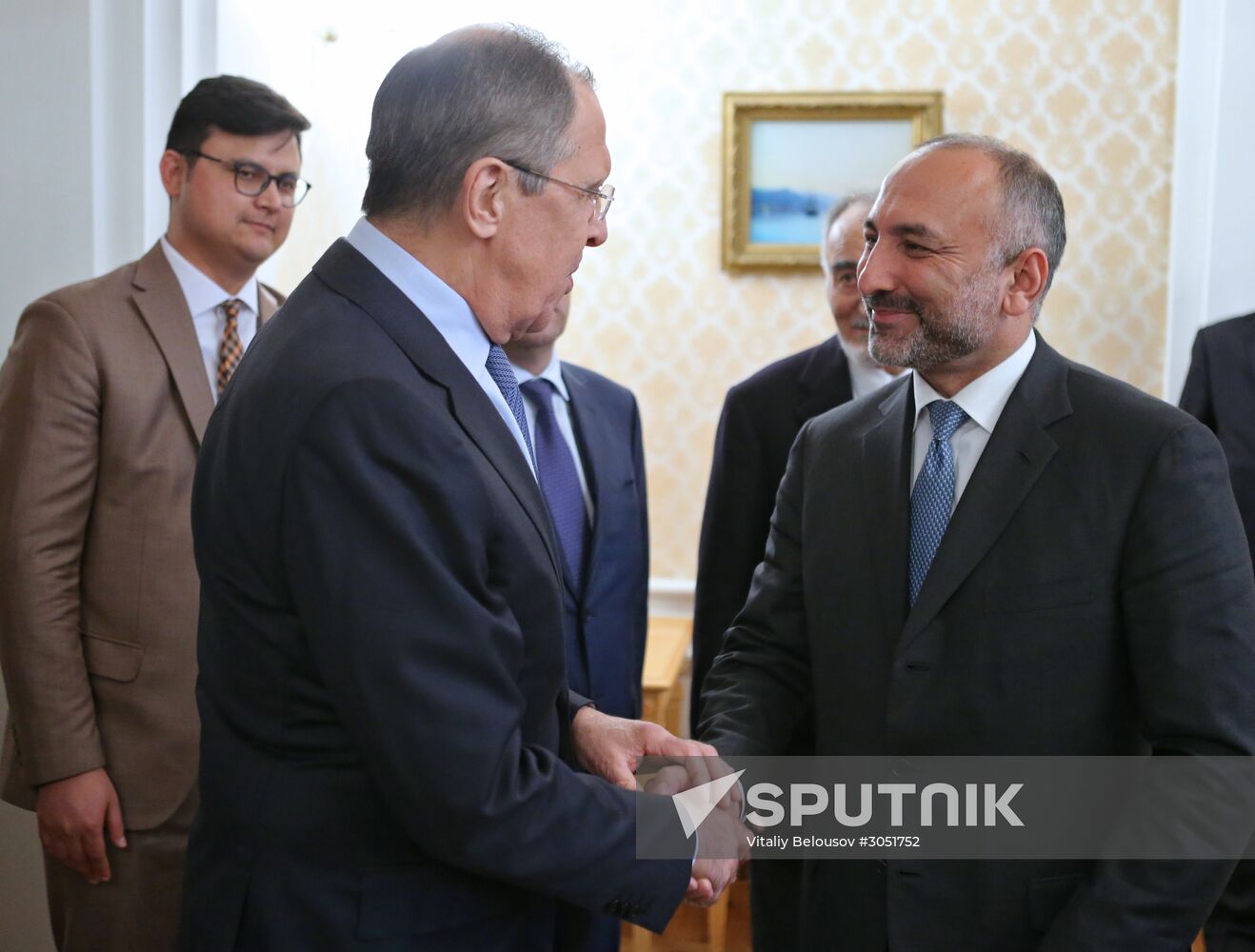 Russian Foreign Minister Lavrov meets with Afghanistan President's security advisor Hanif Atmar