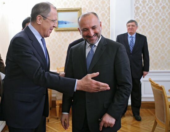 Russian Foreign Minister Lavrov meets with Afghanistan President's security advisor Hanif Atmar
