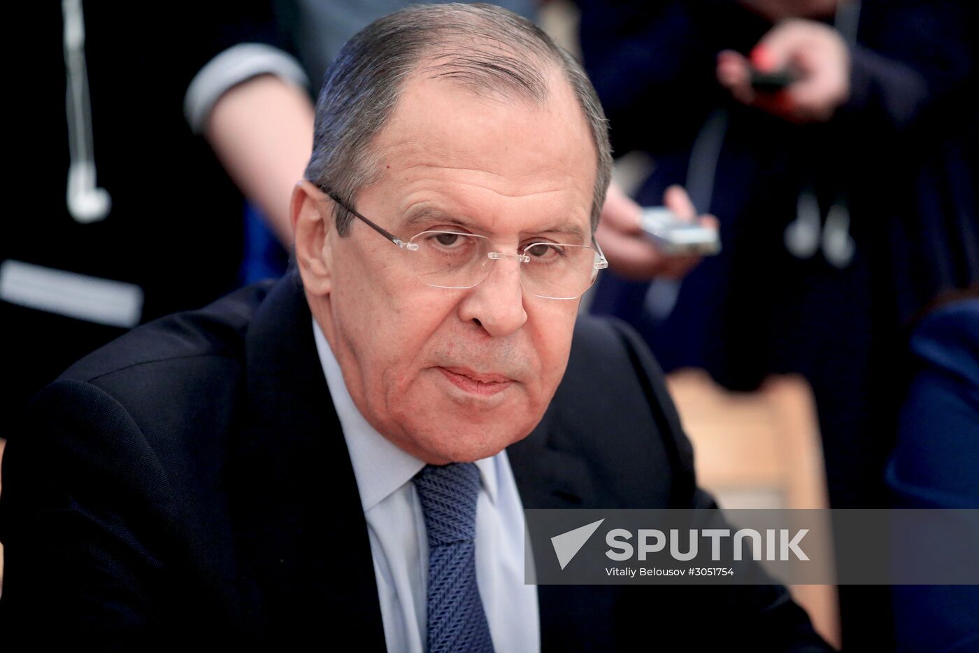 Russian Foreign Minister Lavrov meets with Afghanistan President's security advisor Hanif Atmar