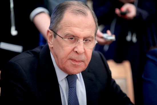 Russian Foreign Minister Lavrov meets with Afghanistan President's security advisor Hanif Atmar