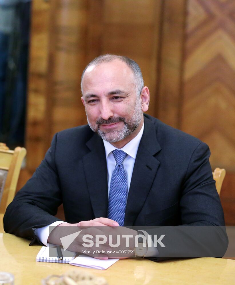 Russian Foreign Minister Lavrov meets with Afghanistan President's security advisor Hanif Atmar