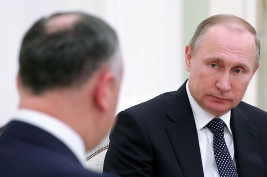 President Putin meets with President of Moldova Igor Dodon