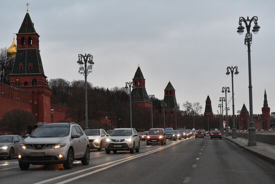 Kremlin Embankment in Moscow