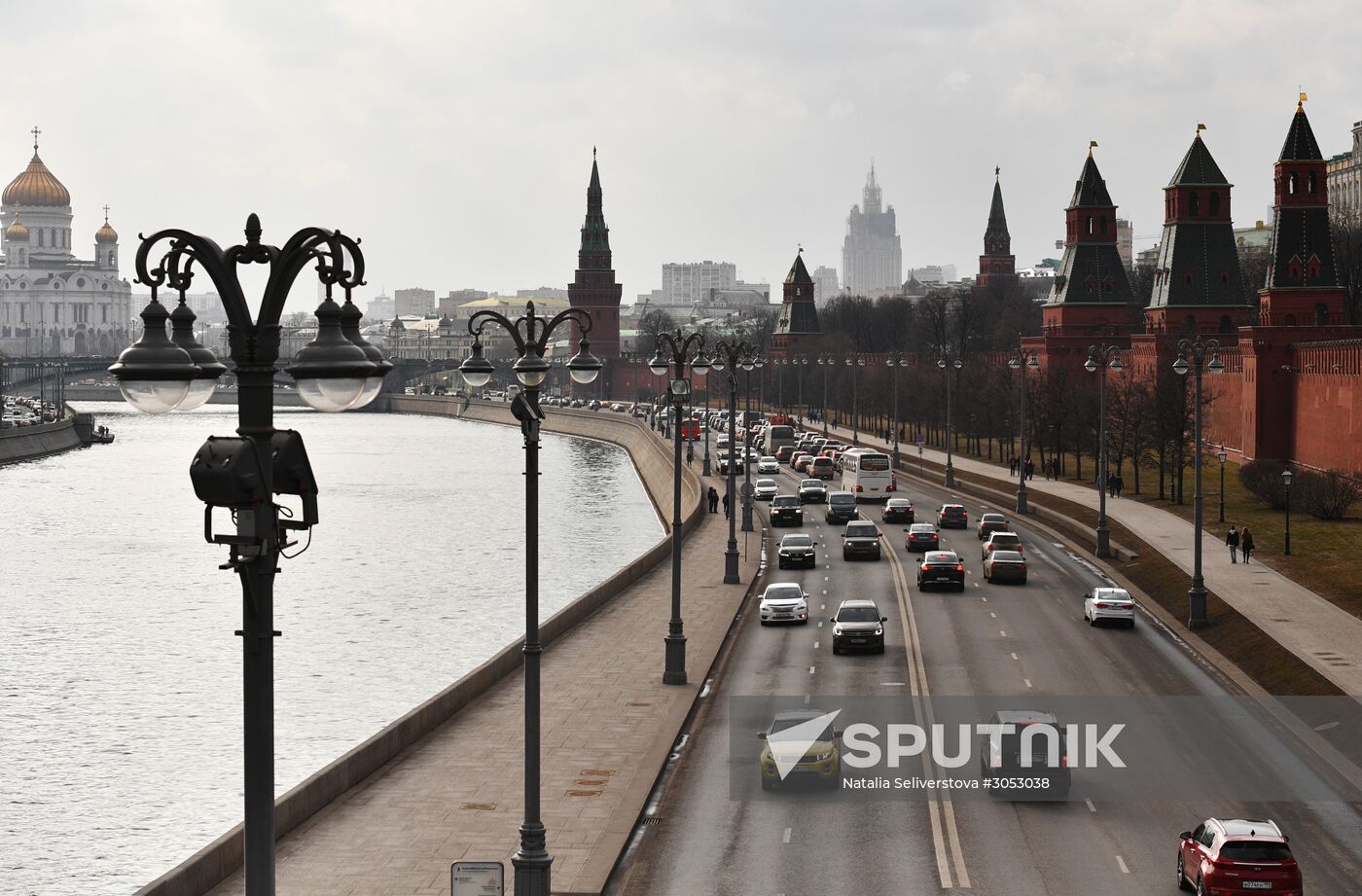 Kremlin Embankment in Moscow