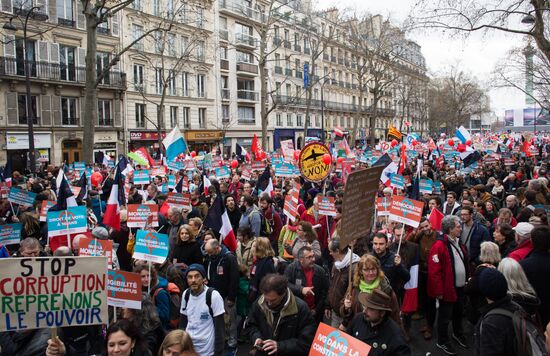 Pre-election rally of French presidential candidate Jean-Luc Mélenchon