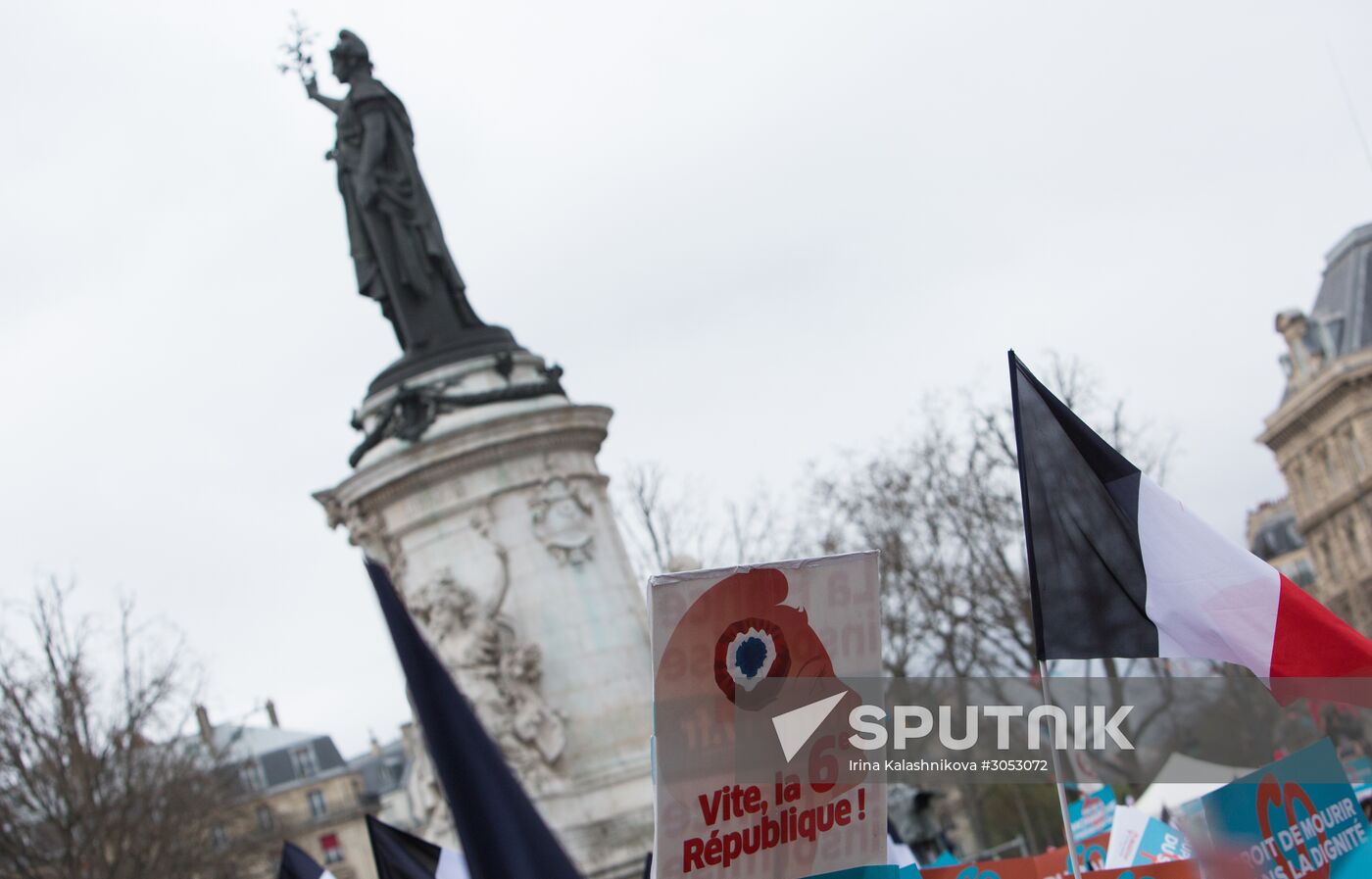 Pre-election rally of French presidential candidate Jean-Luc Mélenchon