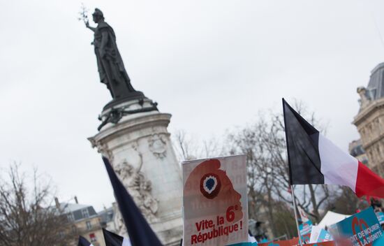 Pre-election rally of French presidential candidate Jean-Luc Mélenchon
