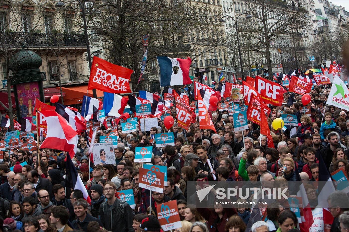 Pre-election rally of French presidential candidate Jean-Luc Mélenchon
