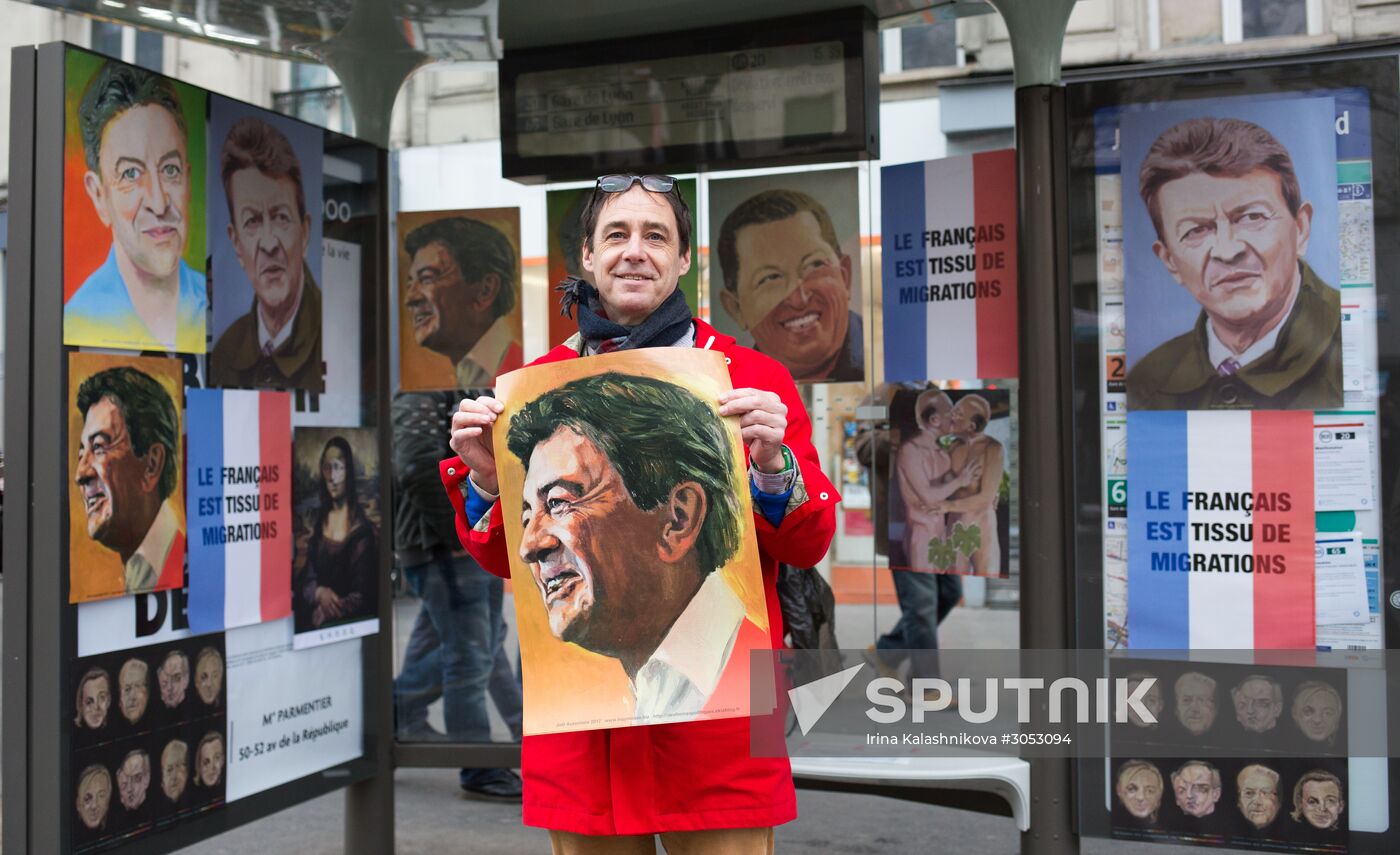 Pre-election rally of French presidential candidate Jean-Luc Mélenchon