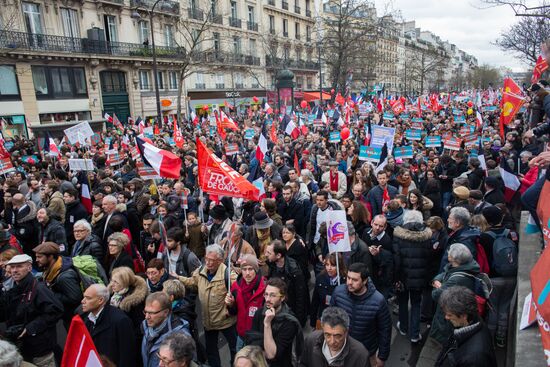 Pre-election rally of French presidential candidate Jean-Luc Mélenchon