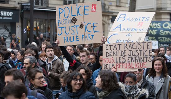 March in Paris against police violence and racism