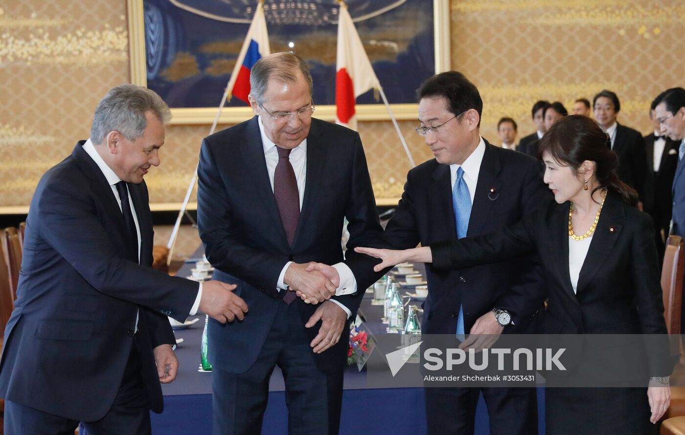 Foreign and defense ministers of Japan and Russia hold talks