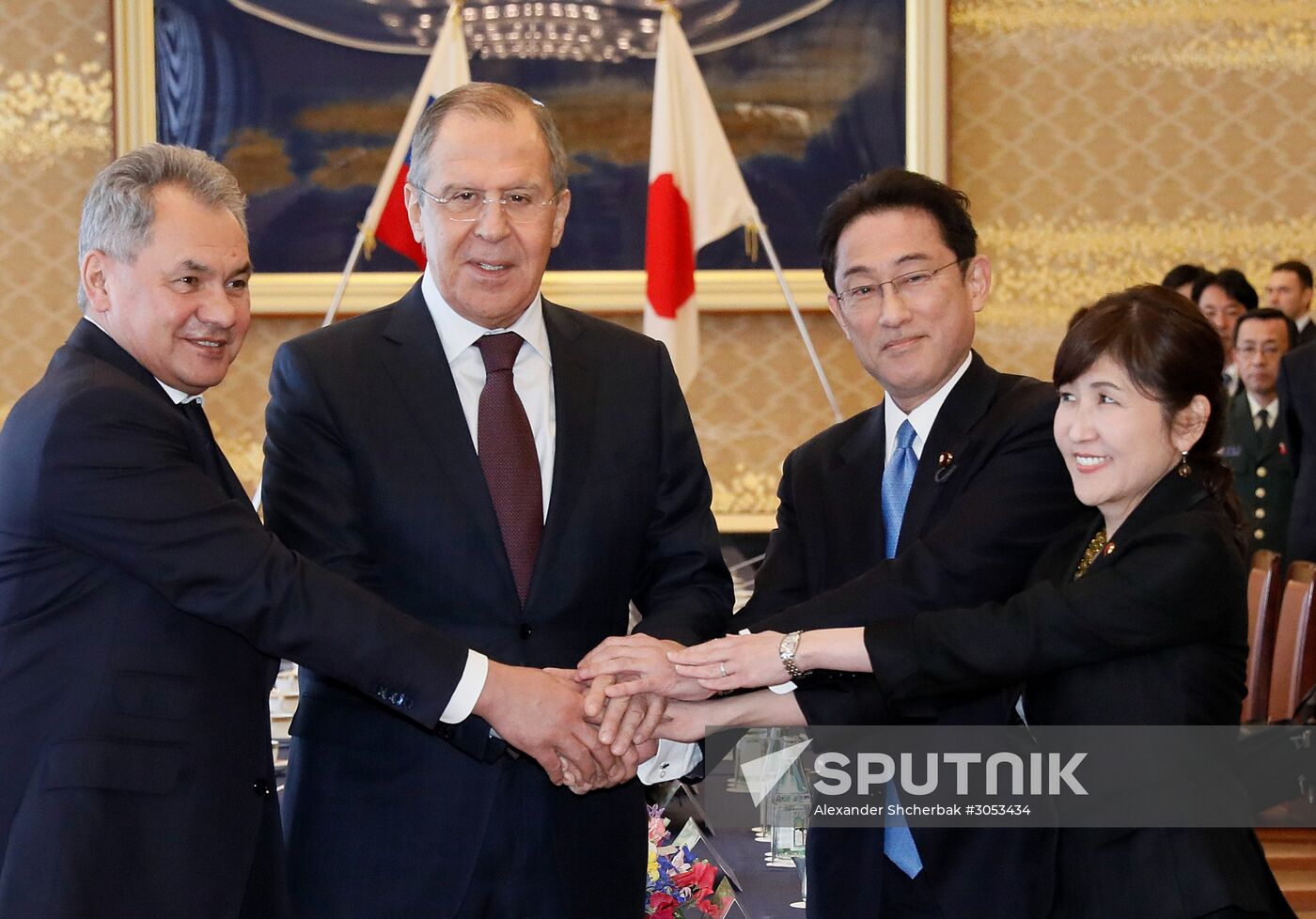 Foreign and defense ministers of Japan and Russia hold talks