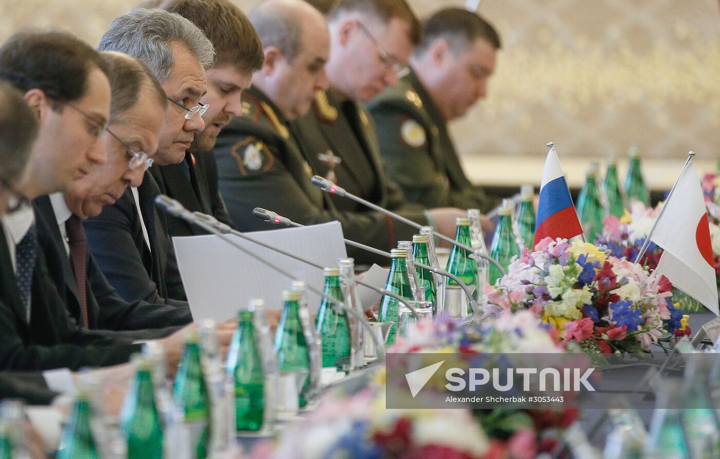 Foreign and defense ministers of Japan and Russia hold talks