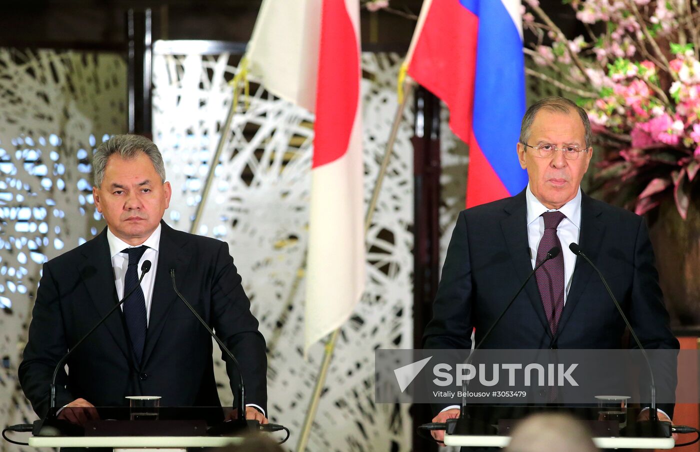 Russian Foreign Minister Sergei Lavrov and Defense Minister Sergei Shoigu visit Japan