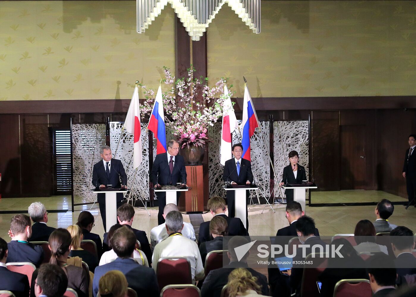 Russian Foreign Minister Sergei Lavrov and Defense Minister Sergei Shoigu visit Japan
