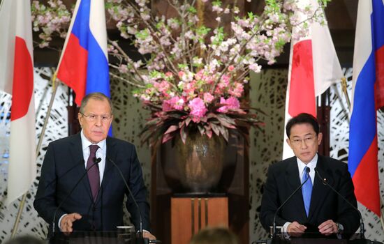 Russian Foreign Minister Sergei Lavrov and Defense Minister Sergei Shoigu visit Japan