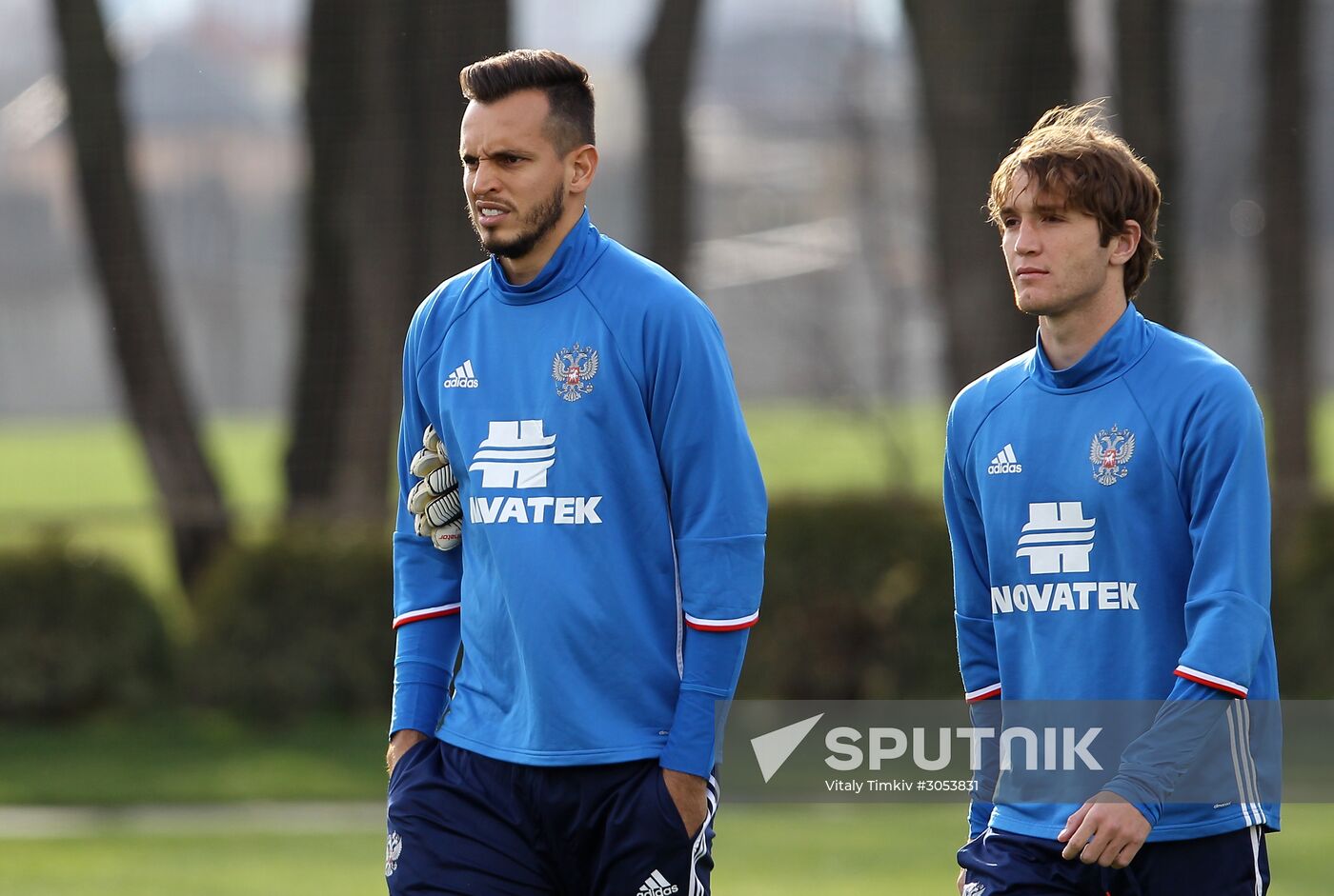 Russian national football team holds training session