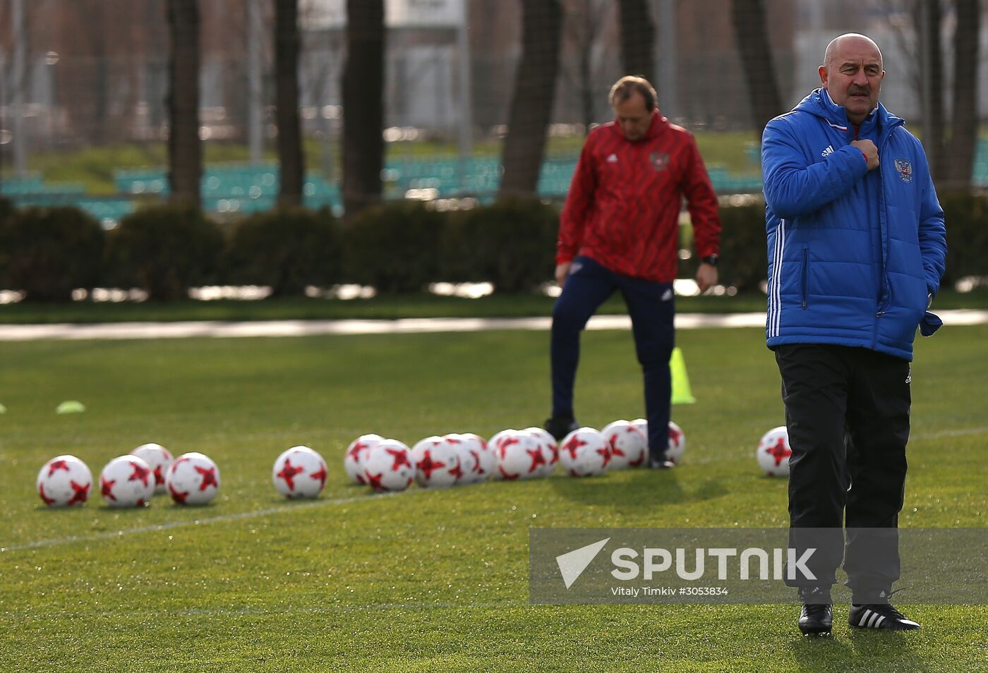 Russian national football team holds training session