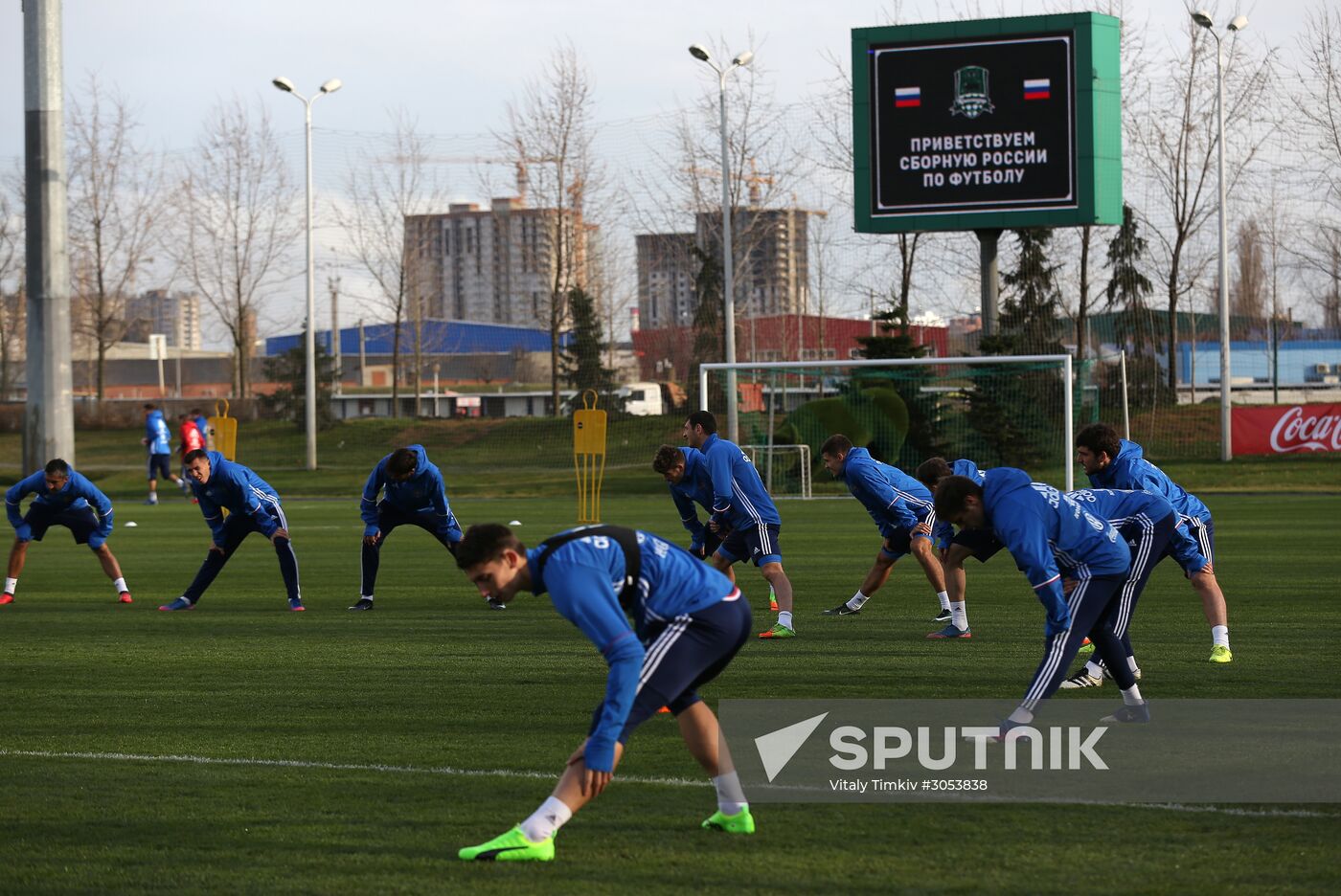 Russian national football team holds training session