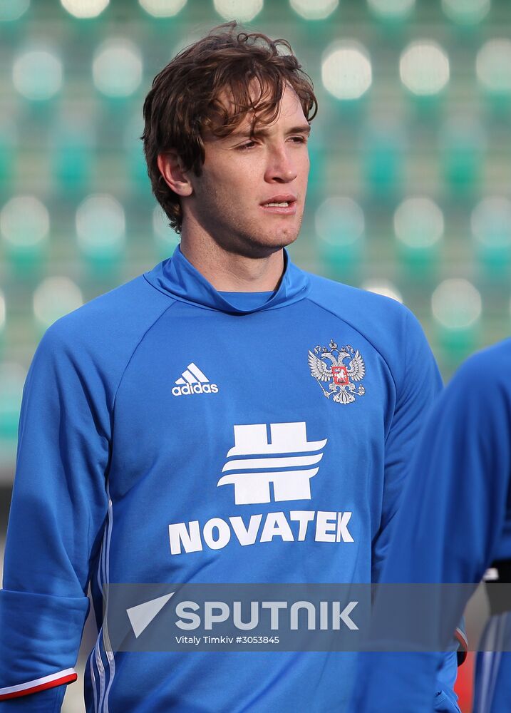 Russian national football team holds training session