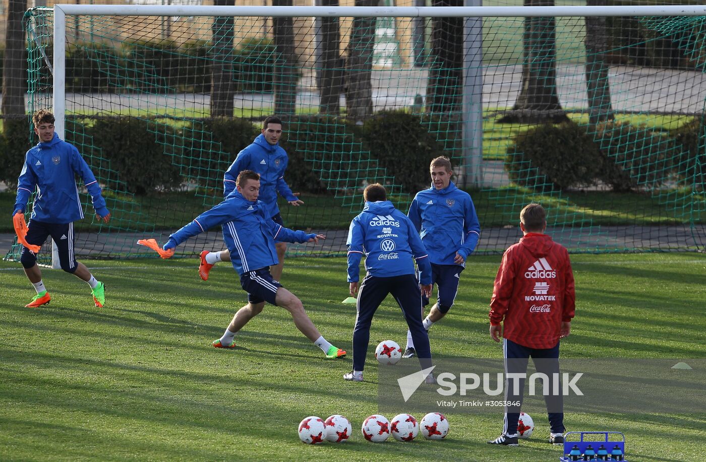 Russian national football team holds training session