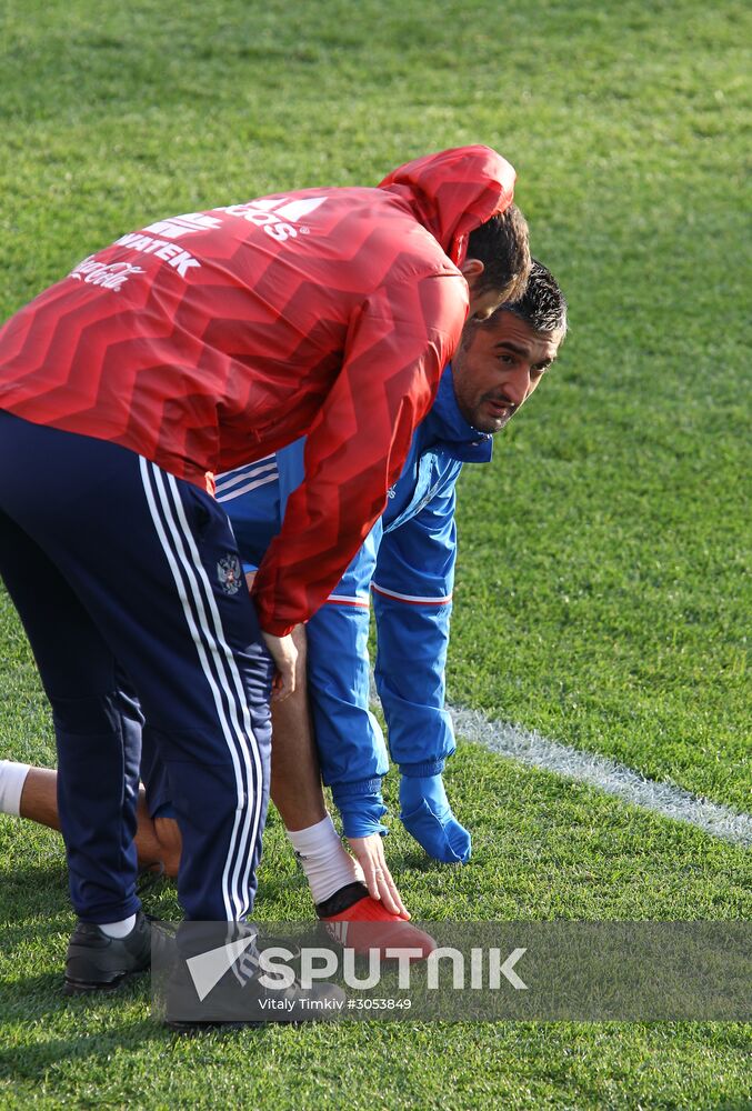 Russian national football team holds training session